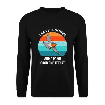 Bird Watching Bird Watching Birding Bird - Unisex Sweatshirt - black - Front - Alina (178cm) & Michal (187cm)