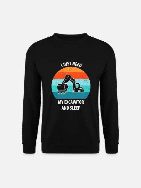 Bagger Baggerfahrer Baggerwagen - Unisex Pullover - Schwarz
