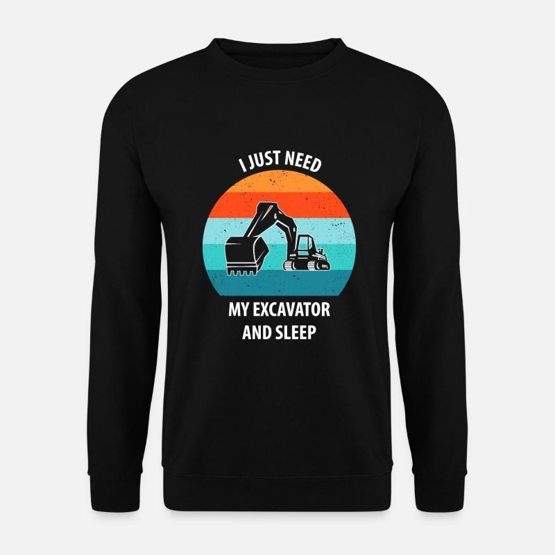 Bagger Baggerfahrer Baggerwagen - Unisex Pullover - Schwarz
