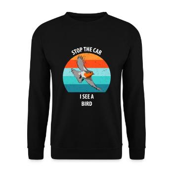 Bird Watching Bird Watching Birding Bird - Unisex Sweatshirt - black - Front - Alina (178cm) & Michal (187cm)