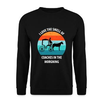 Coachman Carriage Horse-drawn carriage Carriage - Unisex Sweatshirt - black - Front - Alina (178cm) & Michal (187cm)