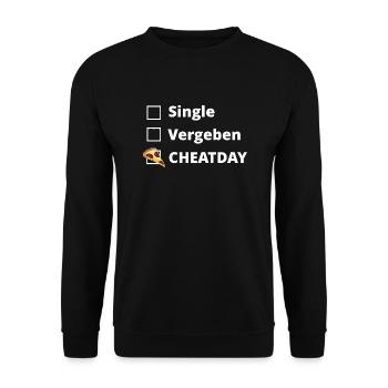 Cheatday - Unisex Pullover - Schwarz - Vorne - Alina (178cm) & Michal (187cm)