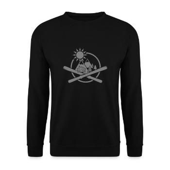 Ski Crossed Mountains Ski - Sweat-shirt Unisexe - noir - Devant - Alina (178cm) & Michal (187cm)