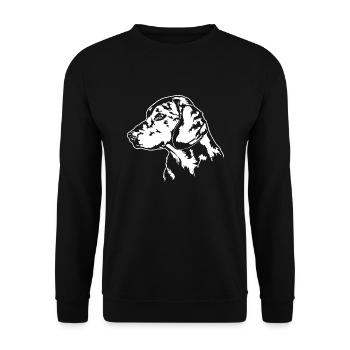 ALPINE DACHSBRACKE Portrait de chien Wilsigns - Sweat-shirt Unisexe - noir - Devant - Alina (178cm) & Michal (187cm)