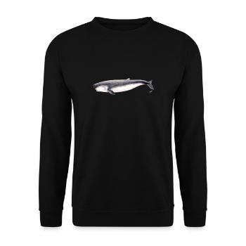 Pygmy Pottwal Pygmy Pottwal Kogia breviceps - Unisex Pullover - Schwarz - Vorne - Alina (178cm) & Michal (187cm)
