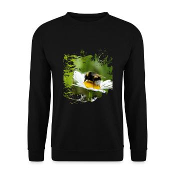 Hummeln sind die fleißigen Schwestern der Bienen. - Unisex Pullover - Schwarz - Vorne - Alina (178cm) & Michal (187cm)