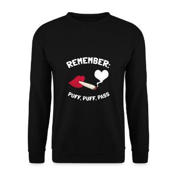 Fumer de l’herbe de cannabis 420 - Sweat-shirt Unisexe - noir - Devant - Alina (178cm) & Michal (187cm)