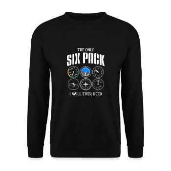 Pack de six pilotes - vol, avion, cours de pilotage - Sweat-shirt Unisexe - noir - Devant - Alina (178cm) & Michal (187cm)