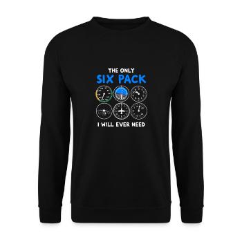 Pack de six pilotes - vol, avion, cours de pilotage - Sweat-shirt Unisexe - noir - Devant - Alina (178cm) & Michal (187cm)