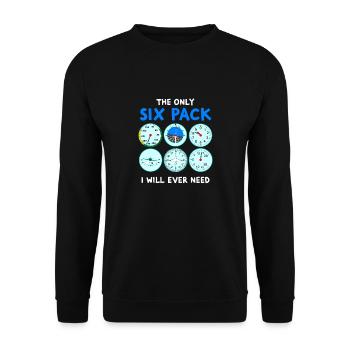 Pack de six pilotes - vol, avion, cours de pilotage - Sweat-shirt Unisexe - noir - Devant - Alina (178cm) & Michal (187cm)