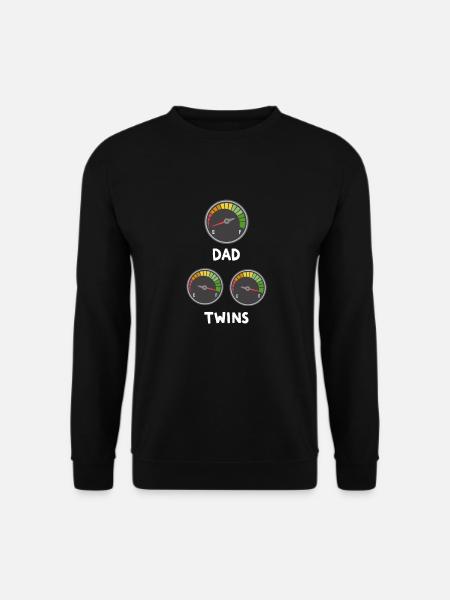 Zwillinge vs Dad - Vater, Daddy, Papa, Geburt - Unisex Pullover - Schwarz