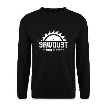 La sciure de bois scintille - le rabotage de charpentier - Sweat-shirt Unisexe - noir - Devant - Alina (178cm) & Michal (187cm)