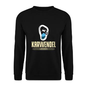 Karwendel - Bergsteigen, Wandern - Unisex Pullover - Schwarz - Vorne - Alina (178cm) & Michal (187cm)