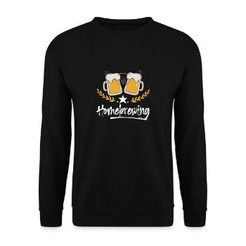 Homebrewing - brewers, home brewing - Unisex Sweatshirt - black - Front - Alina (178cm) & Michal (187cm)