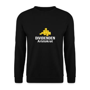 Dividendenaristokrat - Aktien, Börse - Unisex Pullover - Schwarz - Vorne - Alina (178cm) & Michal (187cm)