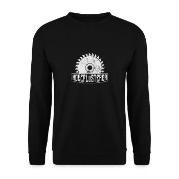 Holzflüsterer - Zimmerer Tischler - Unisex Pullover - Schwarz - Vorne - Alina (178cm) & Michal (187cm)