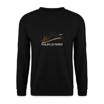 Holzflüsterer - Zimmerer Tischler - Unisex Pullover - Schwarz - Vorne - Alina (178cm) & Michal (187cm)