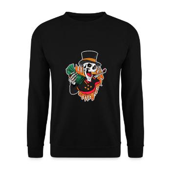 Skull guitar skull music instruments - Unisex Sweatshirt - black - Front - Alina (178cm) & Michal (187cm)