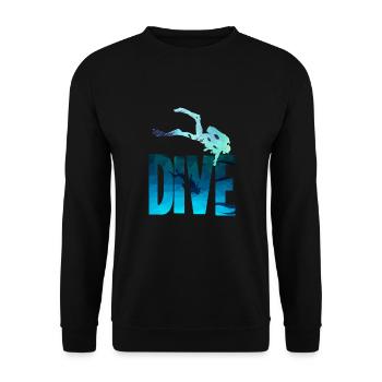 Plongée - plongée, plongeurs, plongée en apnée - Sweat-shirt Unisexe - noir - Devant - Alina (178cm) & Michal (187cm)