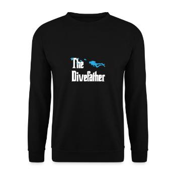 Divefather - diving, divers - Unisex Sweatshirt - black - Front - Alina (178cm) & Michal (187cm)