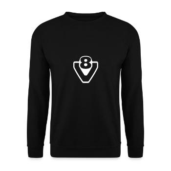 V8 - engine, displacement, tuning - Unisex Sweatshirt - black - Front - Alina (178cm) & Michal (187cm)