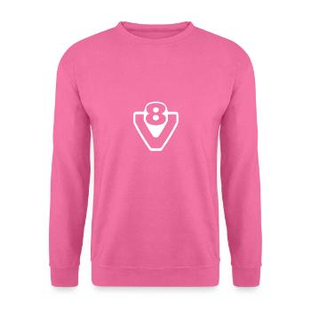 V8 - moteur, cylindrée, réglage - Sweat-shirt Unisexe - rose - Devant