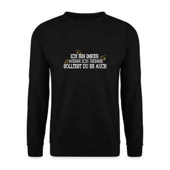 Bienenzüchter - Unisex Pullover - Schwarz - Vorne - Alina (178cm) & Michal (187cm)