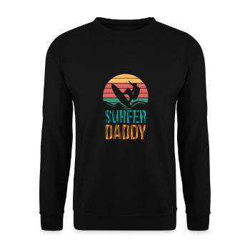Papa surfeur - surf, père, papa - Sweat-shirt Unisexe - noir - Devant - Alina (178cm) & Michal (187cm)