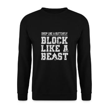 Gardien de but de hockey sur glace - Sweat-shirt Unisexe - noir - Devant - Alina (178cm) & Michal (187cm)