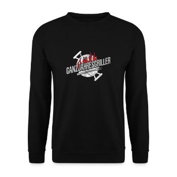Barbecue toute l'année grill - Sweat-shirt Unisexe - noir - Devant - Alina (178cm) & Michal (187cm)