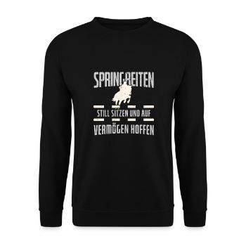 Springreiter - Unisex Pullover - Schwarz - Vorne - Alina (178cm) & Michal (187cm)