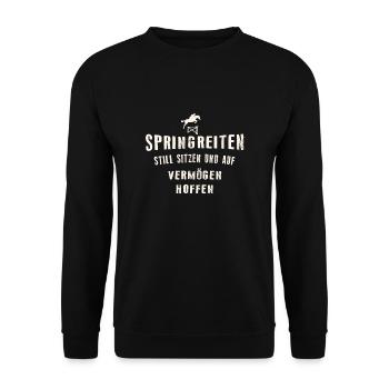 Springreiter - Unisex Pullover - Schwarz - Vorne - Alina (178cm) & Michal (187cm)
