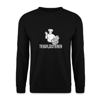 Teigflüsterer - Bäckerei - Unisex Pullover - Schwarz - Vorne - Alina (178cm) & Michal (187cm)