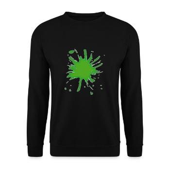 Splash de couleur verte 3D - Sweat-shirt Unisexe - noir - Devant - Alina (178cm) & Michal (187cm)