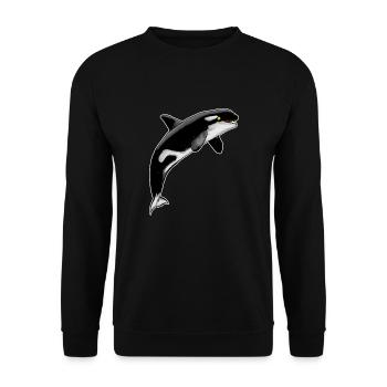 Orque épaulard espèces de baleines mammifères marins - Sweat-shirt Unisexe - noir - Devant - Alina (178cm) & Michal (187cm)