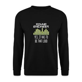Ingénieur du son I ingénieur du son - Sweat-shirt Unisexe - noir - Devant - Alina (178cm) & Michal (187cm)