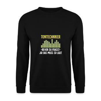 Ingénieur du son I technologie événementielle - Sweat-shirt Unisexe - noir - Devant - Alina (178cm) & Michal (187cm)
