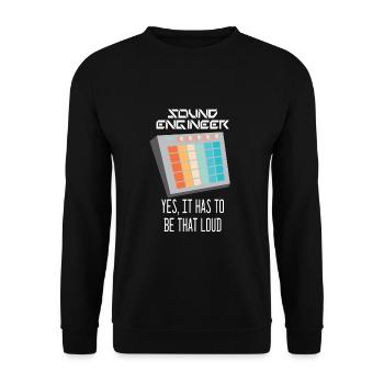 Ingénieur du son I ingénieur du son - Sweat-shirt Unisexe - noir - Devant - Alina (178cm) & Michal (187cm)