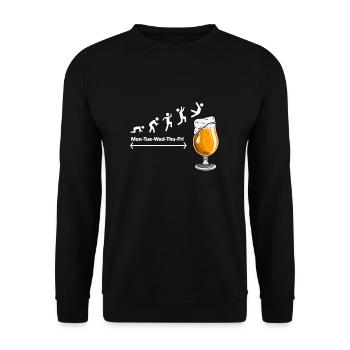Weekend - Bayern Bier Beer - Unisex Sweatshirt - black - Front - Alina (178cm) & Michal (187cm)