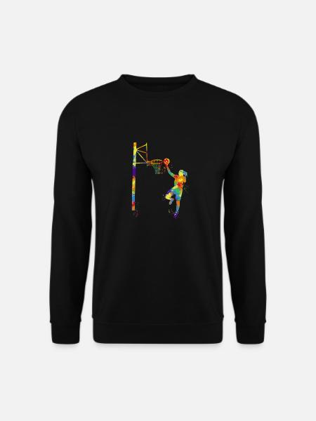 Basketballspieler Basketball Korb Team Sport Motiv - Unisex Pullover - Schwarz