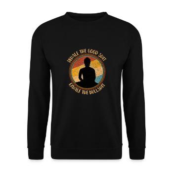 Yoga méditer sport fitness cadeau de méditation - Sweat-shirt Unisexe - noir - Devant - Alina (178cm) & Michal (187cm)