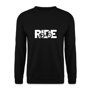 Ride gravel bike cyclocross racing bike gravel bike wheel - Unisex Sweatshirt - black - Front - Alina (178cm) & Michal (187cm)