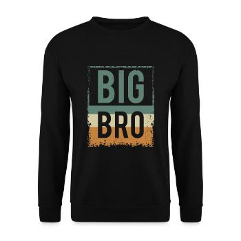 Big Bro - Frère - Frère et soeur - Rétro Vintage - Sweat-shirt Unisexe - noir - Devant - Alina (178cm) & Michal (187cm)