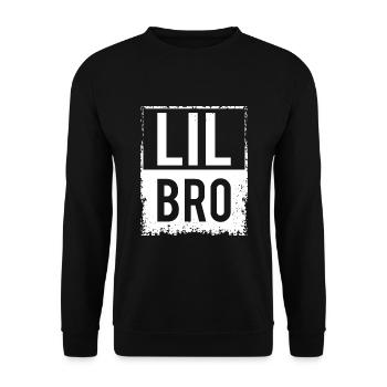 Younger brother sibling gift - Unisex Sweatshirt - black - Front - Alina (178cm) & Michal (187cm)