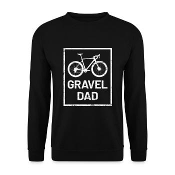 Gravel Dad Gravel Bike Rad Bikepacking Gravelbike - Unisex Sweatshirt - black - Front - Alina (178cm) & Michal (187cm)