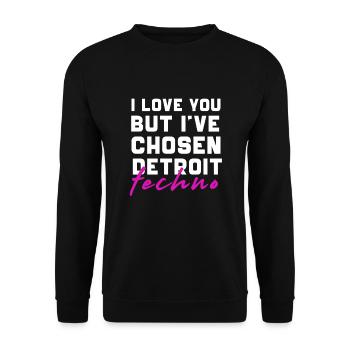 Detroit Techno - Sweat-shirt Unisexe - noir - Devant - Alina (178cm) & Michal (187cm)