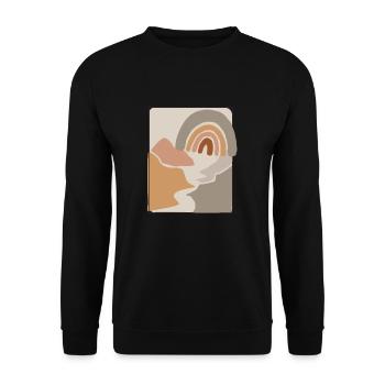 Désert et soleil - Sweat-shirt Unisexe - noir - Devant - Alina (178cm) & Michal (187cm)