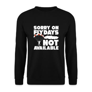 parachute - Unisex Sweatshirt - black - Front - Alina (178cm) & Michal (187cm)