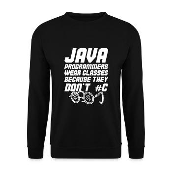 Cool Java programmer - Unisex Sweatshirt - black - Front - Alina (178cm) & Michal (187cm)