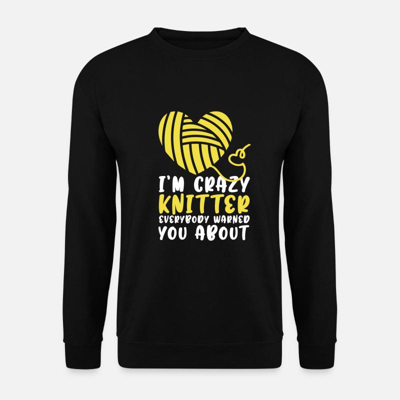 Crazy knitter - Unisex Sweatshirt - black